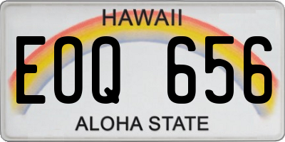 HI license plate EOQ656
