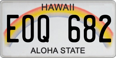 HI license plate EOQ682