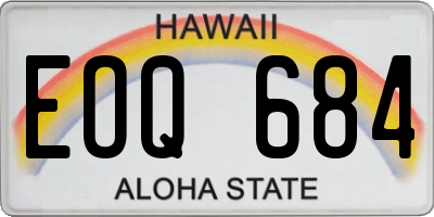 HI license plate EOQ684