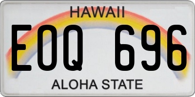 HI license plate EOQ696