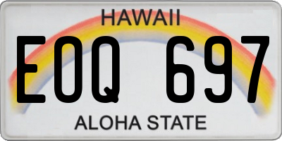 HI license plate EOQ697