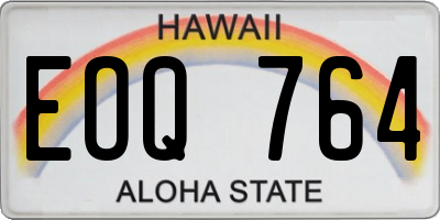 HI license plate EOQ764