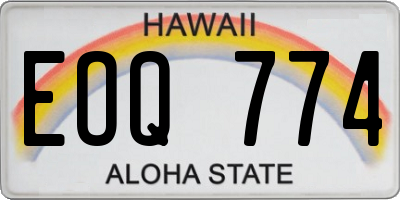 HI license plate EOQ774