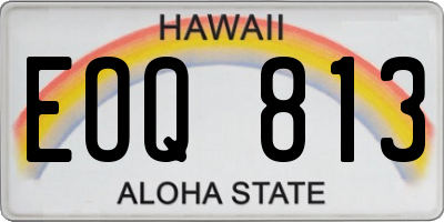 HI license plate EOQ813