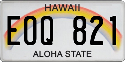 HI license plate EOQ821