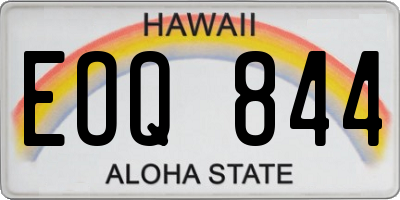 HI license plate EOQ844