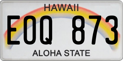 HI license plate EOQ873