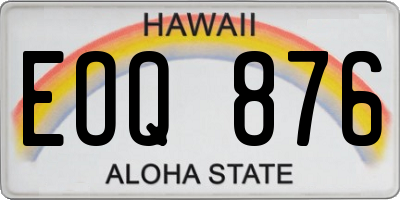 HI license plate EOQ876