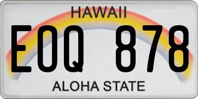 HI license plate EOQ878