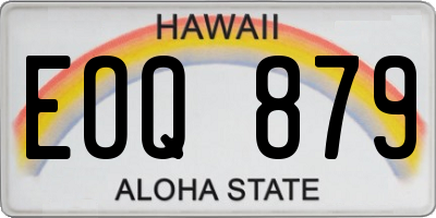 HI license plate EOQ879
