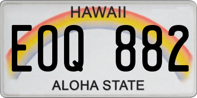 HI license plate EOQ882