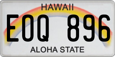 HI license plate EOQ896