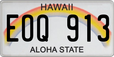 HI license plate EOQ913