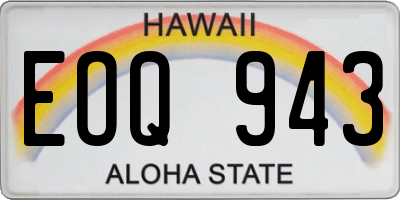 HI license plate EOQ943
