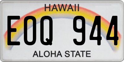 HI license plate EOQ944