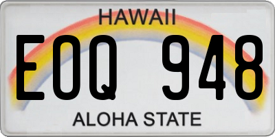 HI license plate EOQ948