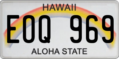 HI license plate EOQ969