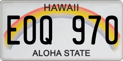 HI license plate EOQ970