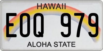 HI license plate EOQ979