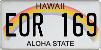 HI license plate EOR169