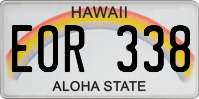 HI license plate EOR338