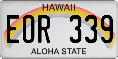 HI license plate EOR339