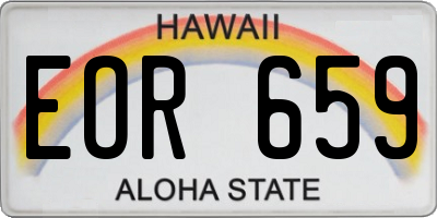HI license plate EOR659