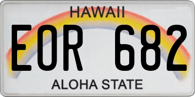 HI license plate EOR682