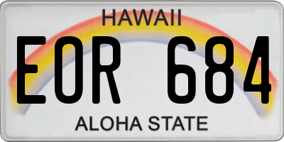 HI license plate EOR684