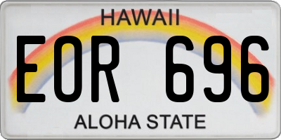 HI license plate EOR696