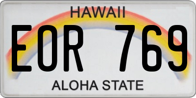 HI license plate EOR769