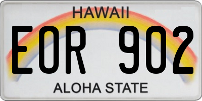 HI license plate EOR902