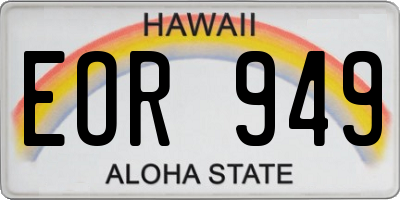 HI license plate EOR949