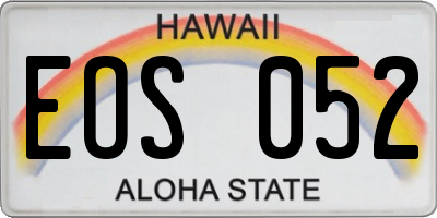 HI license plate EOS052