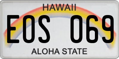 HI license plate EOS069