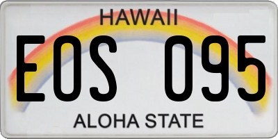 HI license plate EOS095