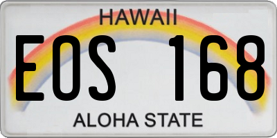 HI license plate EOS168