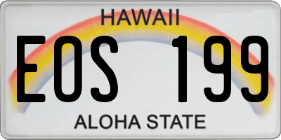 HI license plate EOS199
