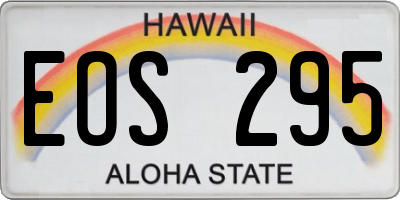 HI license plate EOS295