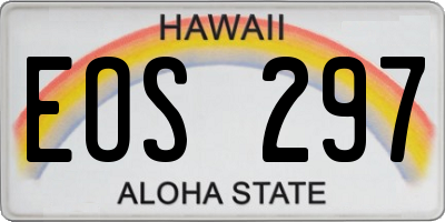 HI license plate EOS297