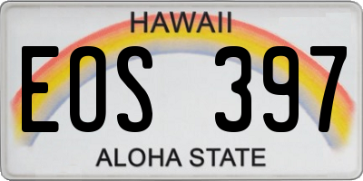 HI license plate EOS397