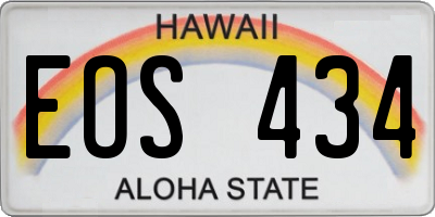 HI license plate EOS434