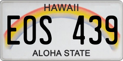 HI license plate EOS439