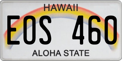 HI license plate EOS460