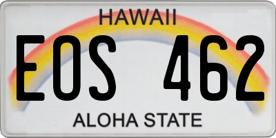 HI license plate EOS462