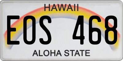HI license plate EOS468