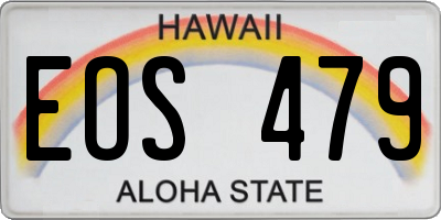 HI license plate EOS479