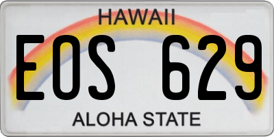 HI license plate EOS629