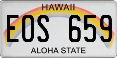 HI license plate EOS659