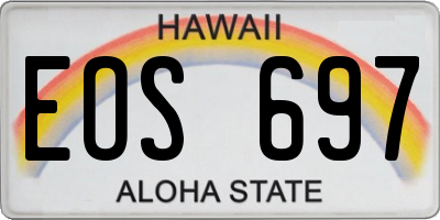 HI license plate EOS697